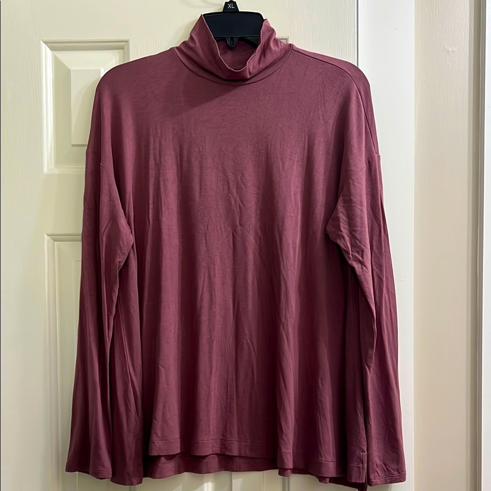 Mauve Long Sleeve Mock Turtleneck